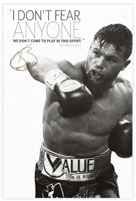 EYEZER Saul Canelo Alvarez – Boxer-Poster, Wandkunst, Dekordruck, Bild, Gemälde für Wohnzimmer, Schlafzimmer, Dekoration, ungerahmt, 30 x 45 cm