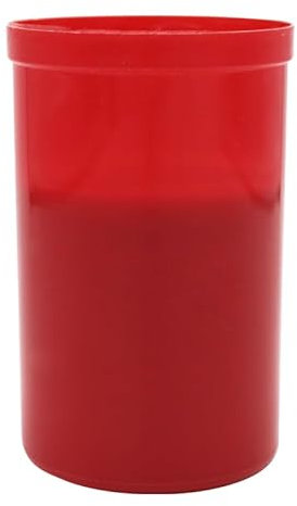 luterna 100% ÖKO-Grabkerzen aus regionaler Bio-Masse, Rot, ohne Deckel, BIOKEMA, Brenndauer ca. 3 Tage, 100/63 mm, Karton 20 Stück