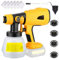 Shkalacar Pistolet a Peinture,Pulvérisateur de Peinture sans Fil, Batterie 20 V Max, pulvérisateur de Peinture électrique portatif avec récipient de 1000 ML, 4 Buses en, Rotation à 360 °