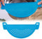 Égouttoir,Passoire Pates,Passoires Alimentaires,Passoire Pates,Filtre de Cuisine,Passoire pour Marmites,Passoire en Forme de Demi Lune,Égouttoir de Cuisine en Plastique,Aide au Drainage Bleu Tokaneit