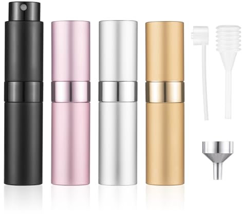 4PCS Vaporisateur Parfum Vide, 8ML Vaporisateur Parfum Voyage Portable Recharge Parfum Mini Flacon Parfum Vide Atomiseur Réutilisable