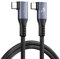 Cavo USB 4 , Cavo Thunderbolt 4 ad Angolo Retto, Supporta il Trasferimento Dei Dati a 40Gbps / Ricarica Veloce a 100W / Video 8K@60Hz Compatibile con Tutti i Dispositivi USB C (Angolo Doppio, 1.5M)