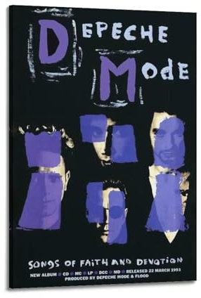 szzmyo Depeche Mode Poster mit Liedern des Glaubens und der Hingabe, dekoratives Gemälde, moderne ästhetische Leinwandposter, Schlafzimmer-Kunst, Wohnzimmerdekoration, Poster, 30 x 45 cm, Rahmenstil