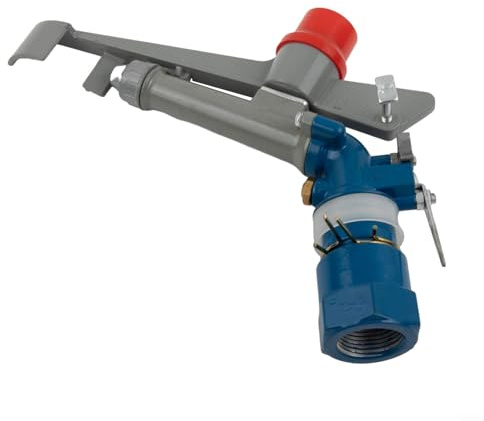 Verstellbarer Rasensprenger, 2,5 cm Bewässerungsspray, 35 bis 40 m Abdeckung, silberfarben + rot