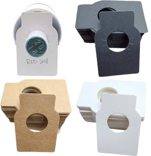 Tsffae 150pcs Wine Bottle Cellar Label, Wine Bottle Neck Tags, Reusable Cellar Rack Labels, for Wine Racks and Cellars to Mark the Vintage and Type of Wine