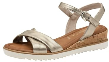 Tamaris sandale femme à talon compensé métallique 40 EU