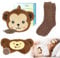 my novel things Microwave Heating Pad with Heated Eye Mask 3PK, Microwavable Stuffed Animal Natural Moist Cozy Heat Pack for Cramps,Neck Shoulder,Muscles,Joint with Washable Cover Unscented Monkey