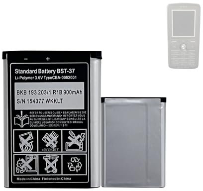 HIGHAKKU Ersatzakku BST-37 kompatibel mit So-ny Ericsson K750i, D750i, K600i, K608i, K610i, V600i, V630i, W550i, W700i, W710i, W800i, W810i Replacement Battery