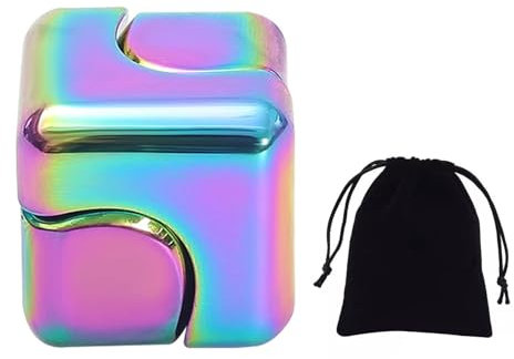 EHDWXVZM 1 Toupie en Métal et 1 Sac de Rangement, Jouet Créatif pour Enfants, Jouet Portable en Alliage de Zinc, Couleur, Taille Unique