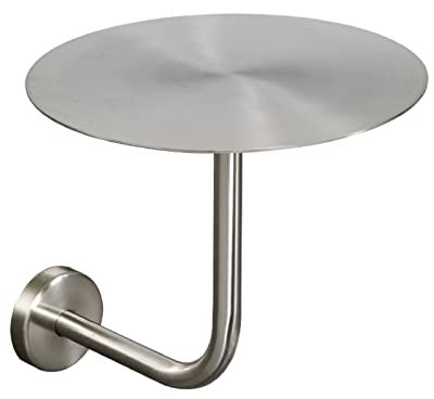 IONAZQTWW Cocktail-Thekentisch, Kleiner runder Tisch aus Edelstahl, moderner Wandtisch für Wohnzimmer, Esszimmer, Küche, Kneipentheke und Bistro – Silber, Gold, 15,7 x 17,7 Zoll (Farbe: A)