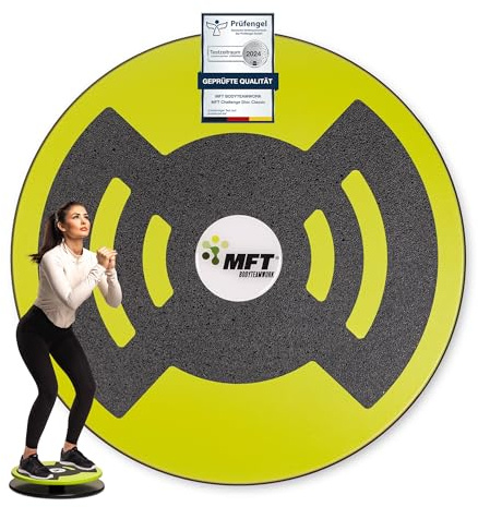 MFT Challenge Disc Classic Balance Board (made in Austria) stabil aus Holz mit rutschfestem Belag, Gleichgewichtstrainer zur Stärkung der Muskulatur, Koordination, Training, Prävention für jedes Alter