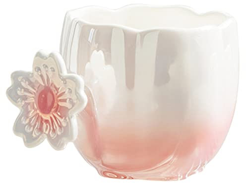 CRILSTYLEO Tazza in Ceramica Smaltata Sfumata - Design Decorativo Isolato Tazza Per La Colazione