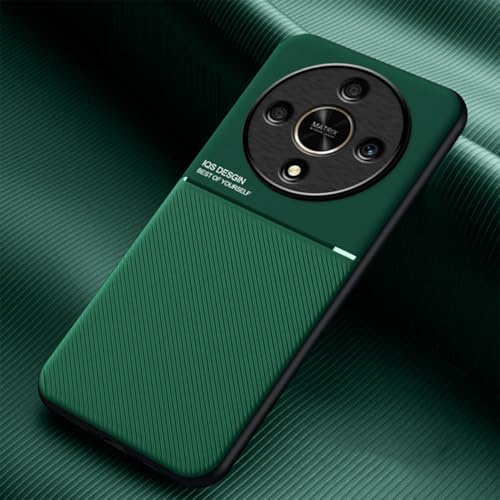 YUECXIN Hülle für Honor Magic6 Lite 5G/Magic 6 Lite, Schlicht Klassisch Textur Seidig Berühren Handyhülle, Ultra Dünn Weich Stoßfest rutschfest TPU Silikon Bumper Schutzhülle. Grün