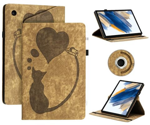 AsWant Custodia per Samsung Galaxy Tab A8 10.5 Pollici 2022/2021 SM-X200/ X205/ X207 - Custodia Pelle ultra sottile con Magnetica Protettiva Cover Galaxy Tab A8 (Albicocca)