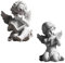 CATIEBYE 2stücke Engel Skulptur Ornament Resin Figurine Für Stilvolle Tischdekoration Kreative Engel Deko Für Zuhause Perfektes Für Weihnachten Hochwertige Handwerkskunst Mit