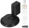 sourcing map Magnetic Door Stopper, Silent Magnetic Floor Door Stop with Adhesive, Mechanical Floor Door Stop Shock Absorbing for Bedroom Office Bathroom, Black