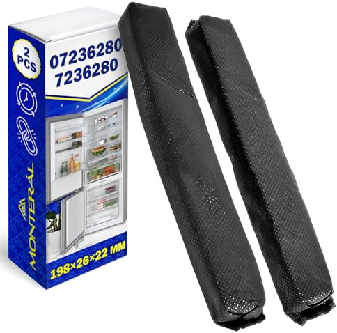 2 Pezzi Filtro Carbonio Attivo per Frigorifero con Codice Originale 07236280 7236280 per Miele - MONTERAL