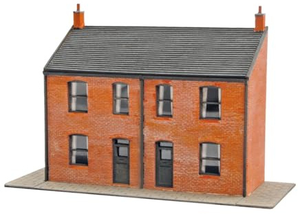 Peco NB306 Lineside Victorian Houses Semi Detached Low Relief Fronts N Gauge