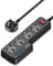 Extension Lead with USB Slots, 4 Way Surge Protected Extension Cable with 4 USB Ports and 1 USB C, Wall Mountable Multi Plug Power Strip with 2 M Extension Cord, 13A 3250W Extension Socket for Home
