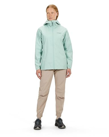 Berghaus Damen Deluge Pro Shell-Regenjacke | Strapazierfähig | Atmungsaktive Jacke Jacke, Grün, 8