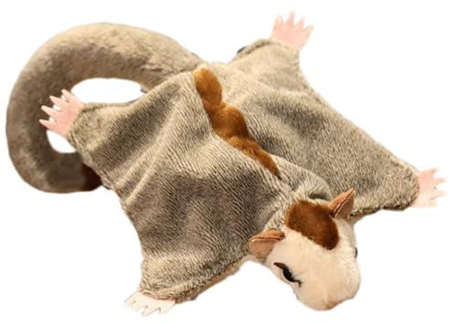 Plüschtiere - weiche Eichhörnchen-Plüschpuppe mit Magneten | Mignon Sweet Plush Tier | fliegendes Eichhörnchen Spielzeug im Flug | Spielzeugsimulation in der lebensechten Puppe von Bakterien
