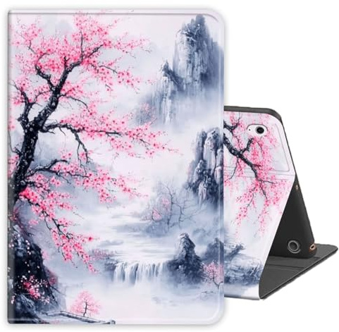 LROTFNGX Case for Apple iPad Pro 11 (M4) 2024,Protective Cover for iPad Pro 11 inch 5th Generation,Multi-Angle Stand Cases,PU Leather Folio Cover w/Auto Wake/Sleep,Cherry Tree