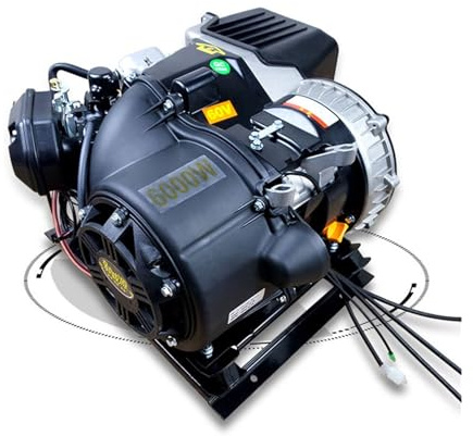 Generatore for veicoli elettrici da 60 V 72 6 KW, conversione di frequenza silenziosa, doppio raffreddamento, generatore elettrico senza olio per principianti uso fai da te(60V 5KW)