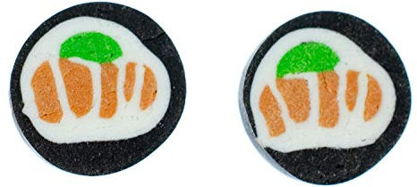 Miniblings Sushi Ohrstecker Stecker Ohrringe Essen Japan Maki Fisch 1 Handarbeit - Handmade Modeschmuck I Ohrringe Stecker Ohrschmuck