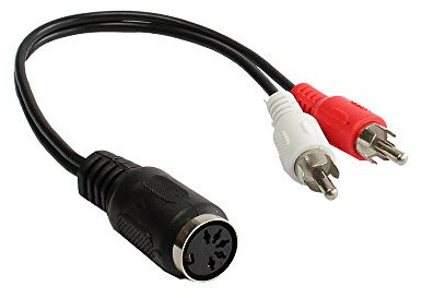 Good Connections AD-2CS5B Adaptateur Audio 2 x RCA mâle vers fiche DIN 5 Broches Noir 0,2 m