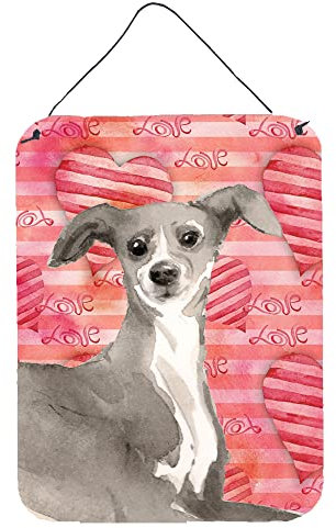 Carolines Treasures Italienischer Windhund, Love Metalldruck, 40,6 x 30,5 cm, Mehrfarbig