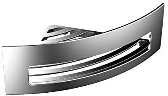 emco SYSTEM2 Eckwandkorb chrom zum Schrauben, mit verdeckter Befestigung, hochwertige Duschablage aus Metall und Kunststoff, Duschkorb für Badutensilien, chromfarben