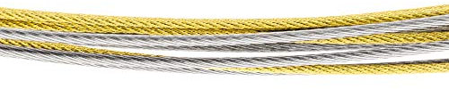 Ernstes Design Drahtseil Halskette DS.10.BI 10-fach Stahlkette Bicolor vergoldet