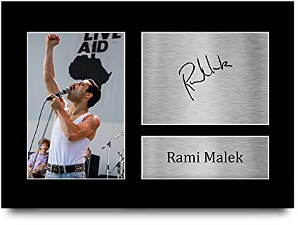 HWC Trading Rami Malek A4 Ungerahmt Signiert Gedruckt Autogramme Bild Druck-Fotoanzeige Geschenk Für Bohemian Rhapsody Filmfans