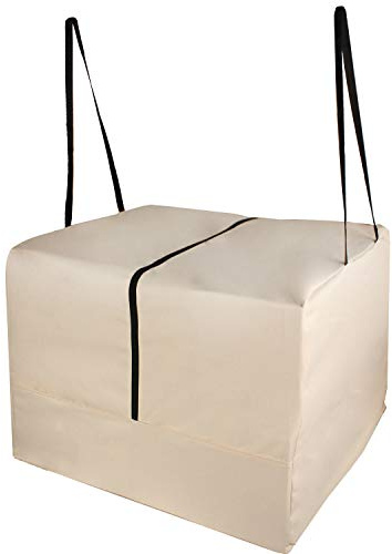 freigarten.de Aufbewahrungstasche/Cover für Loungekissen | Grau | 80 x 80 x 60 cm Schutzhülle Semi-Wasserabweisend | 100% Polyester PVC - Beschichtung | für Outdoor Garten Möbel (Beige)