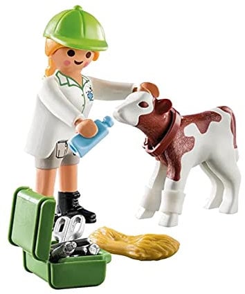 PLAYMOBIL Special Plus 70252 Tierärztin mit Kälbchen, ab 4 Jahren