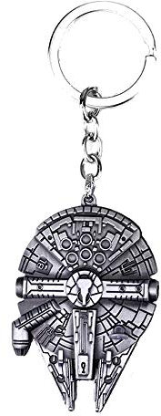 Porte-clés Métal 3D Vaisseau Faucon Millenium - 6 cm