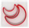 Custom Cutters Moon Shaped Cookie Cutter | Plastic Cutter for Baking, Fondant, Clay, Pastry, Icing, Jewellery (5CM + 8CM)
