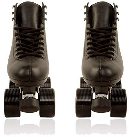 Dbtxwd Erwachsene Rollschuhe Schwarze Quad Rollschuhe Sehr geeignete Anfänger Teenager Jungen Mädchen,39