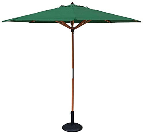 Rowlinson Willington Green 2.7m Wooden Parasol +15Kg Base