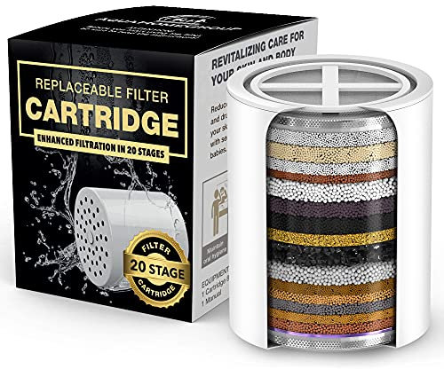 AquaHomeGroup 20 - Stage Replacement Premium Filter Cartridge (No Housing), Compatible with Any Shower Filter of Similar Design 15 and 20 Stages