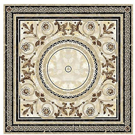 Fliesenaufkleber Khaki Runde Blätter Mosaikfliesen PVC Wasserdicht Fliesenaufkleber Bad Ölfest Klebefliesen Spritzschutz Fliesenfolie Hitzebeständig Küchen Rückwand Selbstklebend 10x10cm