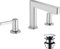 hansgrohe Finoris Mélangeur de lavabo 3 trous 110, bonde Push-Open, chromé, 76033000