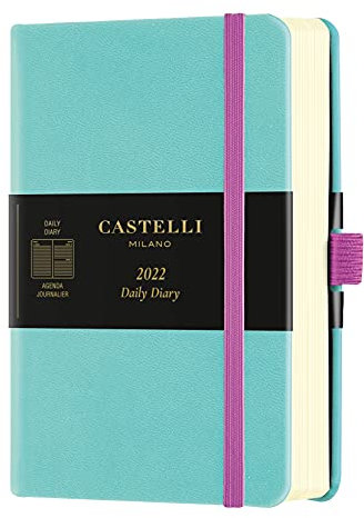 Castelli Milano AQUARELA Jade green Diary 2022 9 x 14 cm Tagebuch S/D Hardcover Farbe Grün 160 Seiten