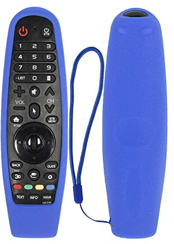 Funda Protectora de Silicona para LG Magic Mando a Distancia, AN-MR20GA AN-MR19BA AN-MR18BA AN-MR600 AN-MR650 AN-MR650A, Antideslizante, a Prueba de Golpes, Lavable (Azul)