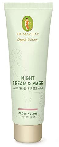PRIMAVERA Night Cream & Mask Smoothing & Renewing 50 ml - Naturkosmetik - Nachtcreme und Leave - On Maske für reife, anspruchsvolle Haut - glättet und erneuert die Haut - vegan