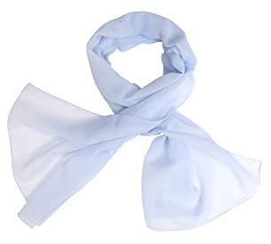 HAT YOU Damen Chiffon Halstuch, Sommertuch, Chiffon Schal, Tuch für Frühling und Sommer, Ganzjährig - Made in Italy, Farbe:Hellblau