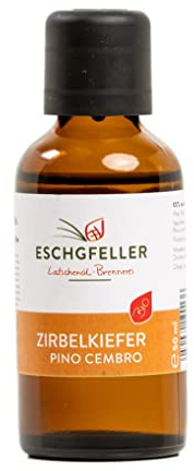 Eschgfeller ätherisches Zirbelkiefern-Öl in Bio-Qualität, 100% naturrein, 10 ml - Pinus Cembra, biologisch kontrolliert und zertifiziert - Qualitätsprodukt aus Südtirol