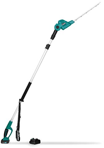 Tagliasiepi Telescopico VONROC 20V - Asta Estensibile fino a 3m, Lama Inclinabile 40cm, Batteria 2.0Ah Inclusa, Taglio Ramoscelli fino a 14mm, Senza Fili, Leggero e Potente