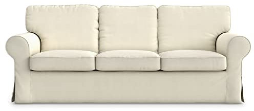 MASTERS OF COVERS Sofahusse Kompatibel mit IKEA Ektorp 3-Sitzer-Sofa, Ersatzbezug, Handgefertigt, 100% Baumwolle 218x88x88cm