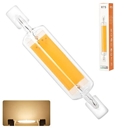 BVCL R7S LED Lampe 78mm, Dimmbar Hightlight Birne, 7W R7S LED Ersatz für 50W Halogen Leuchtmittel, 700lm AC/DC 190-260V, 80Ra Hohe CRI Slim Einfach zum Ersetzen